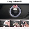 Hovom Cute Bow Bling Car Push Start Button Decoration Ring,