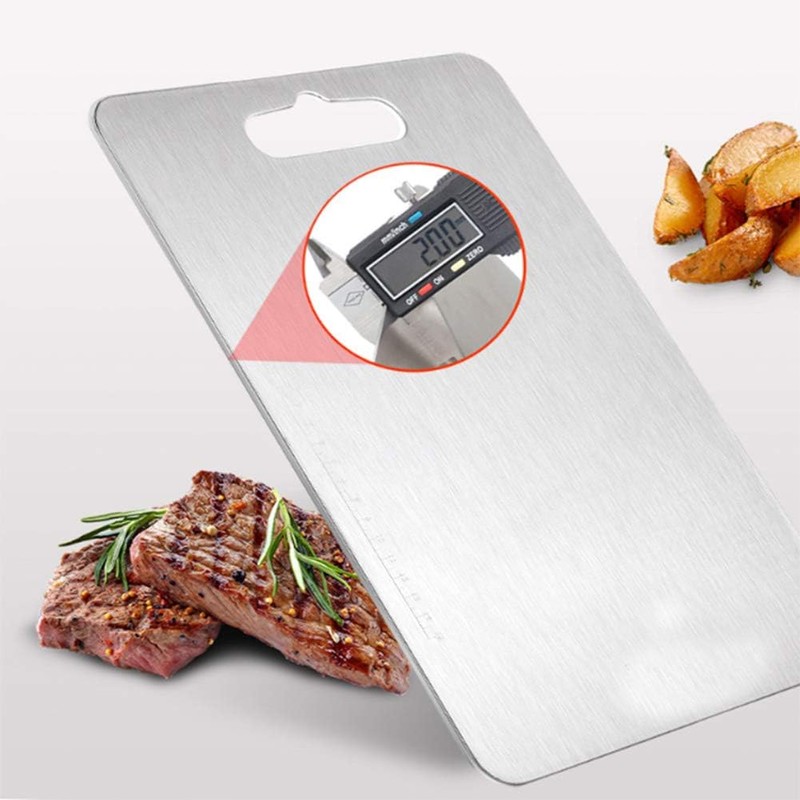 Stainless Steel Chopping Board, zosenda Double Sided Mold-Free Cutting Board,