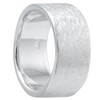 Vinani RXG Ring Wide Brushed Solid 925 Sterling Silver, Silver