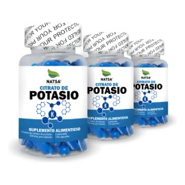 Citrato De Potasio, 300 Cápsulas (3 Frascos 100 Cap C/u) Na