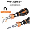 flintronic Screwdriver, Magnetic Ratchet Screwdriver, Magnetic Tip, Kraftform Compact Stubby