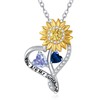 Sunflower Necklace for Women Sterling Silver You Are My Sunshine
