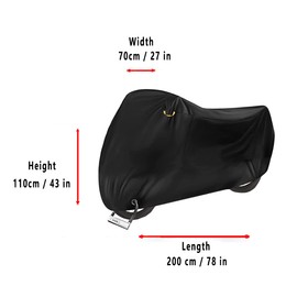 Bike Cover for for 1 Bike Outdoor Waterproof Bicycle Covers Rain Sun UV Dust Wind Proof with Lock Hole for Mountain Road Electric Bike, Road Bike, Hybrid Bike