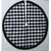 Primitives By Kathy Small Christmas Tree Skirt 24" Black White