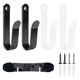CHENGCKJ Pack of 4 Snowboard Wall Mounts, Horizontal Snowboard Holder with Mounting Screws, Snowboard Display for Snowboard, Skiboard, Longboard, Skateboard