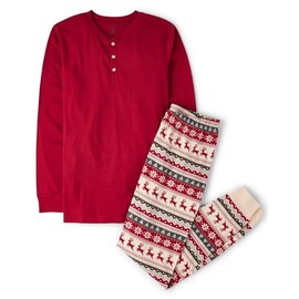 Gymboree,and Toddler Christmas Family Matching Pajamas Gymmies,Reindeer Fairisle-Men,Small (ADULT)