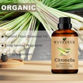 Citronella Essential Oils, 120ML Pure and Natural Citronella Essential Oil for Aromatherapy Diffuser /4 Fl Oz- Citronella