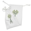Ambesonne Nature Art Fabric Pouch Set of 2, Tree Motif
