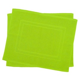 Premium quality set of 2 bath mats from cotton, double frame design, 900 g/m²., 50 x 40 cm