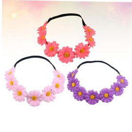 BIUDECO Elegant Headwear Set Simulation Daisy Headband Hair Hoop Sea Headwrap for Party Wedding