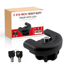 2 5/16-Inch Heavy-Duty Trailer Hitch Lock - Anti-Theft Coupler Lock for Travel Trailers, RVs, Boats & Trucks | Premium Security with Safety Chain Protection | Fits 2 5/16" Couplers