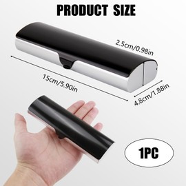 WrteEase Slim Aluminum Glasses Case – Lightweight Eyeglass Holder with Soft Velvet Lining & Secure Snap Lock for Men & Women – Durable Protective Case for Spectacles, Sunglasses, and Readers