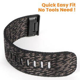 BANSO for Garmin Fenix 5X/6X/7X/8 51mm Watch Band, 26mm Quickfit Watch Bands for Garmin Fenix 7X Pro Sapphire Solar/6X Pro/5X Plus Band, for Garmin Fenix 3, Tactix Delta