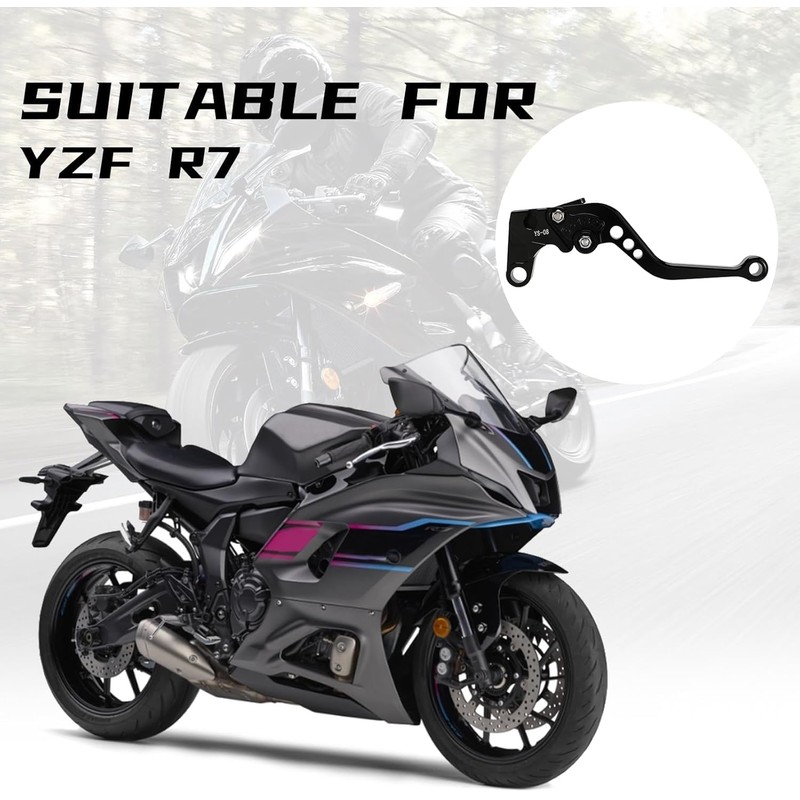 BAOUFF Motorcycle Brake Clutch Levers for R7,Adjustable 6061 Aluminum CNC