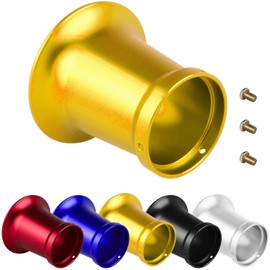 Amavoler 50mm Carburetor Air Filter Trumpet Velocity Stack Funnel CNC Alloy Parts Fit for PE VM 21mm,24mm,26mm,28mm,30mm, for Honda Yamaha Kawasaki ATV Dirt Bike Carb Intake Wind Horn Cup. (gold)