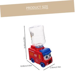 NOLITOY Fire Engine Mini Water Cooler Dispenser for Realistic Drinking Fountain Model for Playtime Fun Encourages Brain Development Intelligence Educational