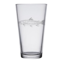 HullSpeed Designs Rainbow Trout Engraved Pint & Beer Glasses (Set of 2)