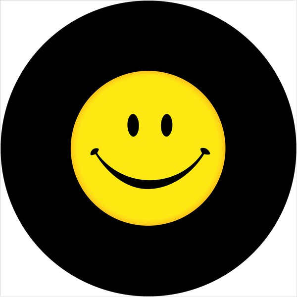 TIRE COVER CENTRAL Smile Face Black Border Wheel Spare Tire
