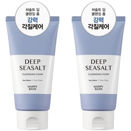 Happy Bath Perfect Deep Sea Salt Cleansing Foam, 150g, 2 pieces / 해피바스 퍼펙트 딥 씨솔트 클렌징폼, 150g, 2개