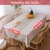 Vonabem Table Cloth Tassel Cotton Linen Table Cover for Kitchen