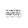 (3Pcs) You are Worthy of Love Sticker - Emotional Mental