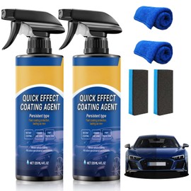 2PCS Car Coating Spray, Quick Effect Coating Agent, Coat Car Wax,Car Scratch Wax Coating Spray, Oil Film Emulsion Glass Cleaner