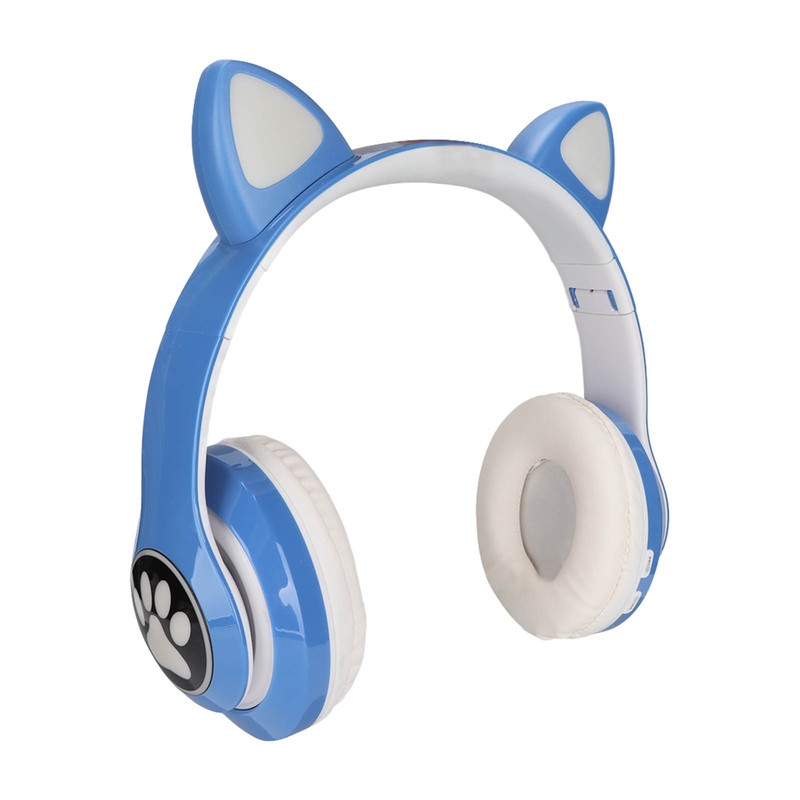 LXB39C Kids Headphone Bluetooth 5.0 Foldable Wireless Glowing Music Cat