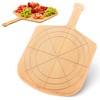 Loftern Loftern Wooden Pizza Peel 12 Inch Board with Engraved
