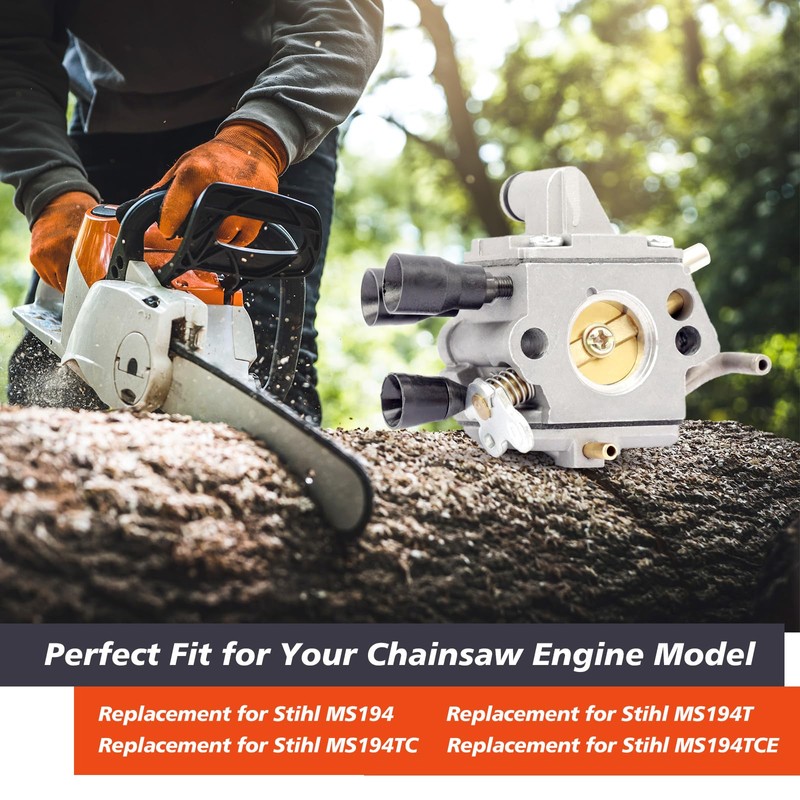 Mhrxusd MS 194T Carburetor Carb Kit with Air Filter Element