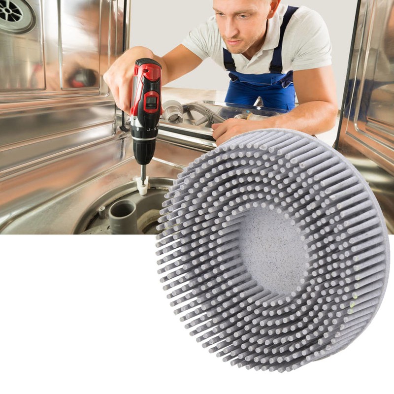 3 Inch Bristle Disc Emery Rubber Abrasive Brush Deburring Polishing