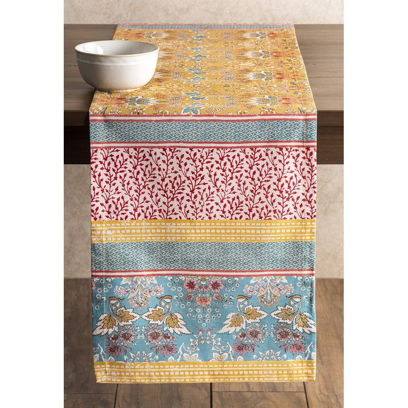 Maison d' Hermine Tablerunner 14.50"x72" 100% Cotton Decorative Easter Tabletop