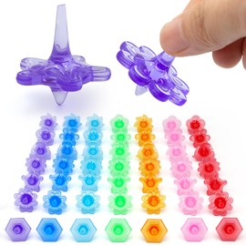 Zaleny 200 Pcs Bulk Pack Spinning Tops Colorful Crystal Tops Assorted Gem Spinners Gyros for Kids Gifts Party Favors