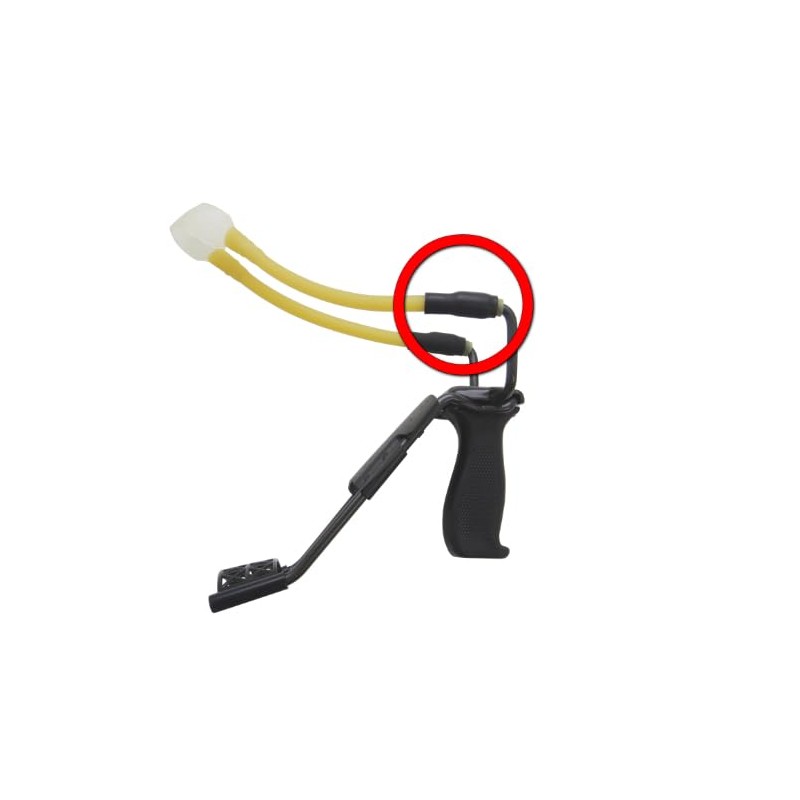 Set of 2 Black Rubber Cover for Folding Falcon Slingshot
