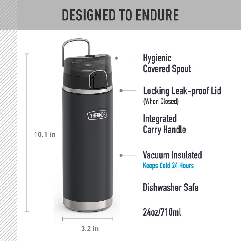 THERMOS ICON SERIES Stainless Steel Water Bottle with Spout -