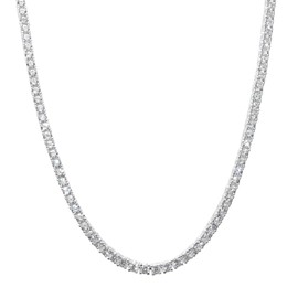 NIV'S BLING - 4mm Lab Diamond Tennis Chain for Men and Women | 18k Gold Plated 1 Row Cubic Zirconia Hip Hop Jewelry Necklace