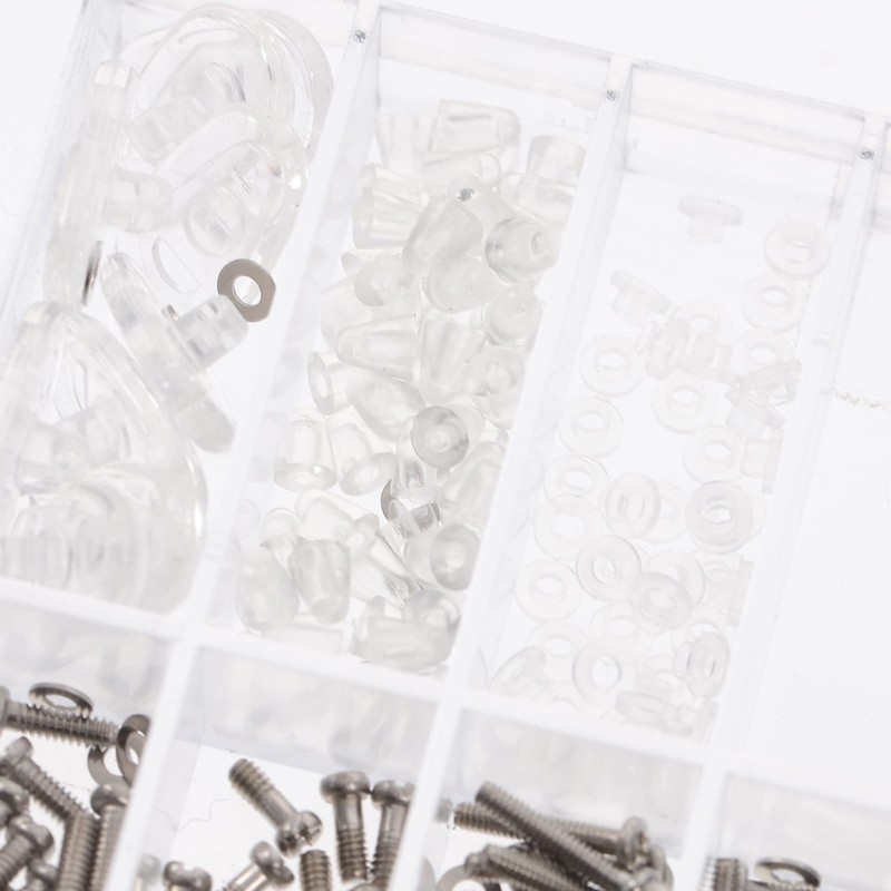 SHINEOFI Professional Eyeglass Repair Kit of Screws Nose Pads with