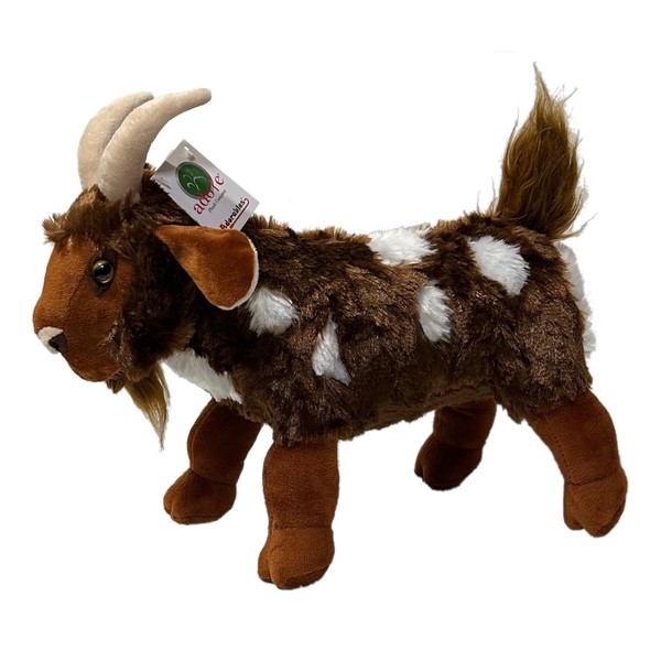 Adore 15" Standing Mocha The Spotted Goat Plush Stuffed Animal Toy