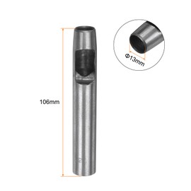 sourcing map Hollow Punch for Leather 13mm Round Hole Punch Tool for Belt Puncher Carbon Steel Single Punch for Watch Belts Cut Leather Craft Rubber Paper Fabric Plastic Soft Material