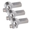 3Pcs Tube Clamp Hub Aluminum Shaft Clamping M4 Thread Mounting