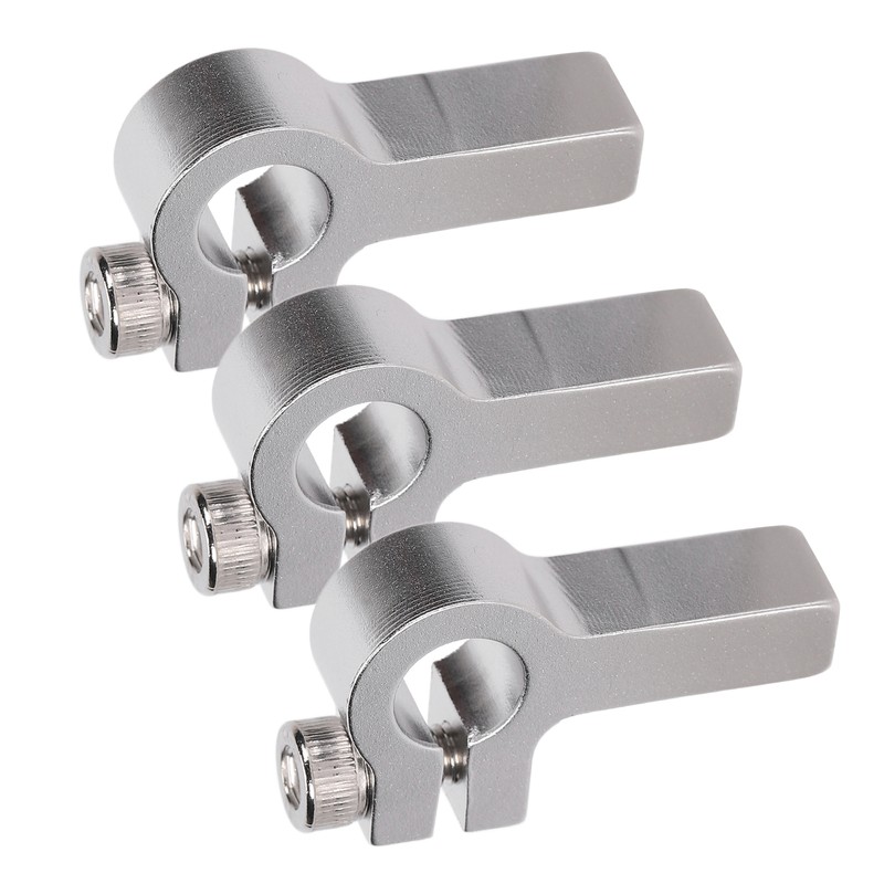 3Pcs Tube Clamp Hub Aluminum Shaft Clamping M4 Thread Mounting