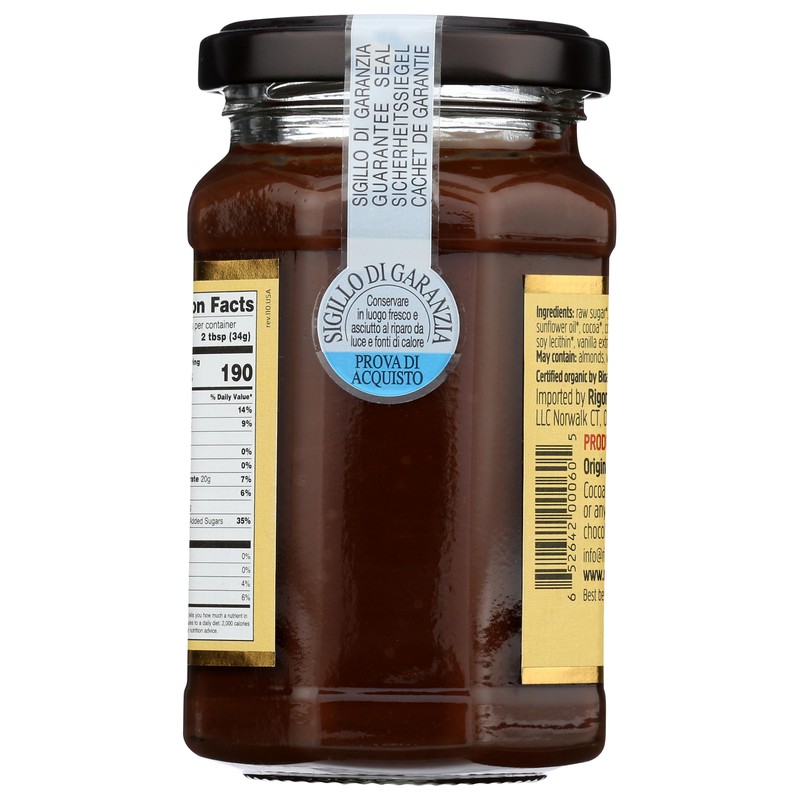 Nocciolata, Hazelnut Spread Dairy Free Organic, 8.82 Ounce