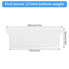 Slat Curtain Weight Plates Pack of 10 Slats Weights 127 mm Vertical Blind Replacement Part White Vertical System for Vertical Blind Curtain Door Window Accessories