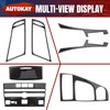 AUTOKAY 11pcs Carbon Fiber Full Interior Set Kit Cover Trim