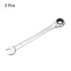 HARFINGTON 2pcs Ratcheting Wrench 10mm Metric 12PT Cr-V Polished Chromed