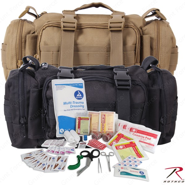 Rothco Fast Access Tactical Trauma Kit-Bag - Includes Over 80