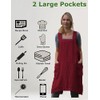 Stomeshle Japanese Aprons Plus Size Smock for Women with Pockets