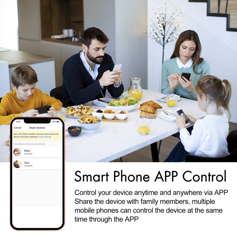 GREENCYCLE WiFi Smart Outlet Plug with Remote, Support APP remote