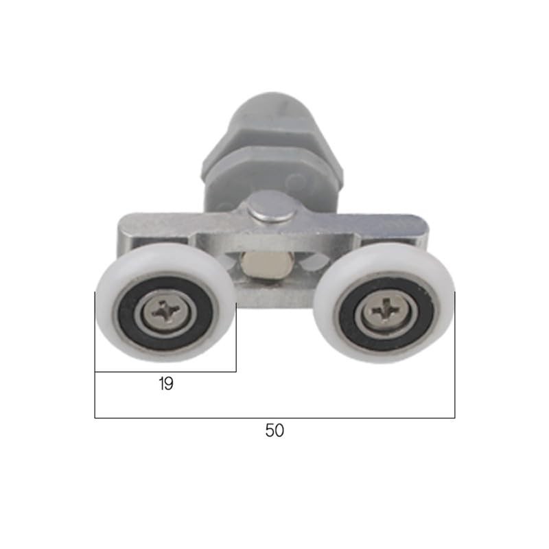 4Pcs Curved Shower Door Rollers,Bathroom Rollers,19mm Door Roller Replacement Part,Shower