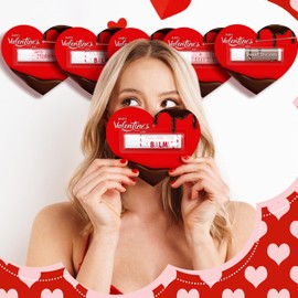 Siifert 30 Pack Valentine's Day Gifts Lip Balms Party Favors Bulk Chocolate Flavor Lip Balms Galentines Day Pink Party Gifts Party Basket Stuffers for Women Staffs Teachers Classroom Prizes