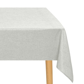 JIUZHEN Outdoor Tablecloth Washable Garden Tablecloth Square Weatherproof Garden Tablecloths for Outdoor Use Light Grey 135 x 200 cm